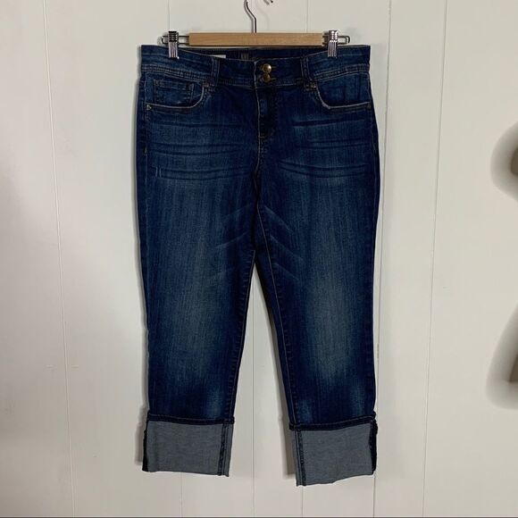 KUT FROM KLOTH Cameron Cuffed Straight Leg Jeans - Picture 1 of 8